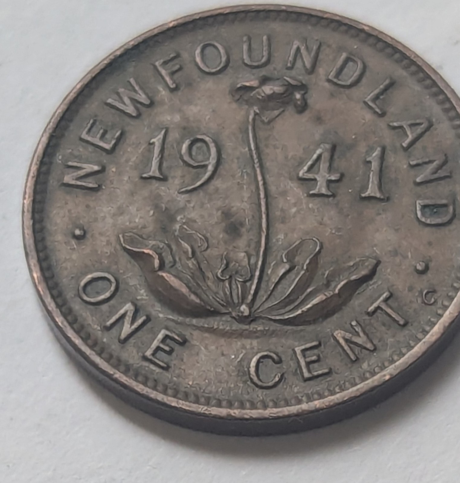 1941 Canada Newfoundland George VI 1 Cent Standard Circulation Bronze Coin - $0.99