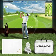 Golf Simulator Impact Screen with 28 Grommet Holes for Golf Training, Indoor HD - $115.62