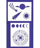Space-Planets Stencils-2 pc Set-14 Mil Mylar- Painting/Crafts/Template - $22.37