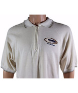 VTG 90s HARD ROCK CAFE San Antonio 1/4 Zip Knit POLO SHIRT Large Made In... - $19.79