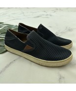 Olukai Womens Pehuea Sneaker Flats Size 10 Navy Blue Woven Slip On - $39.59
