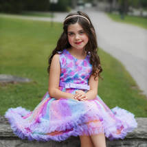 Dania Heart Dress - Rainbow Lavender - £45.77 GBP