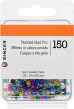 Singer Pearlized Straight Pins Size 20 150/Pkg - £10.25 GBP