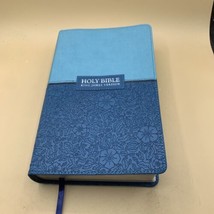 KJV Giant Print Lux-Leather Blue (2017, Leather, Large Type / large print... - $17.81