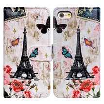 Ipod Touch 7 Case,Ipod Touch 6 Case, Paris Tower Butterfly Wallet Flip Leather C - £21.20 GBP