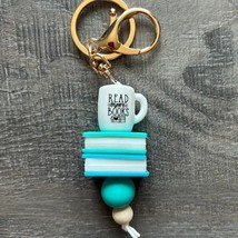 Read More Books Beaded Silicone Keychain Purse Bag Charm - $14.85