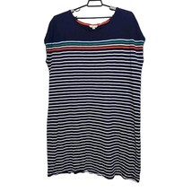 Boden Size 18L Paulina Jersey Dress Navy Striped Short Sleeve - £20.18 GBP