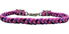 Showman Braided Pink, Purple and Navy Nylon Wither Strap - $149.00