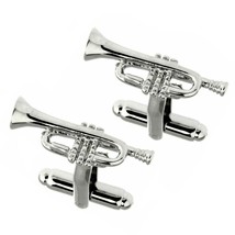 Trumpet Cufflinks Musical Instrument New W Gift Bag Jazz Orchestra Marching Band - £8.93 GBP