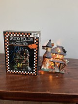 Vintage 90s Lighted Lit Spooky Hollow Halloween House Haunted Village Po... - $23.75