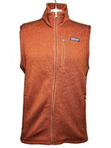 Patagonia Better Sweater Vest Men&#39;s Medium Rust Fleece Full Zip Outdoor - AC - £31.11 GBP