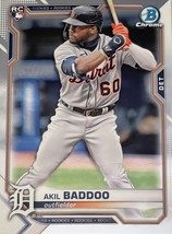 2021 Bowman Chrome Akil Baddoo Rc Rookie Card Rc #34 Mlb Detroit Tigers - £3.74 GBP