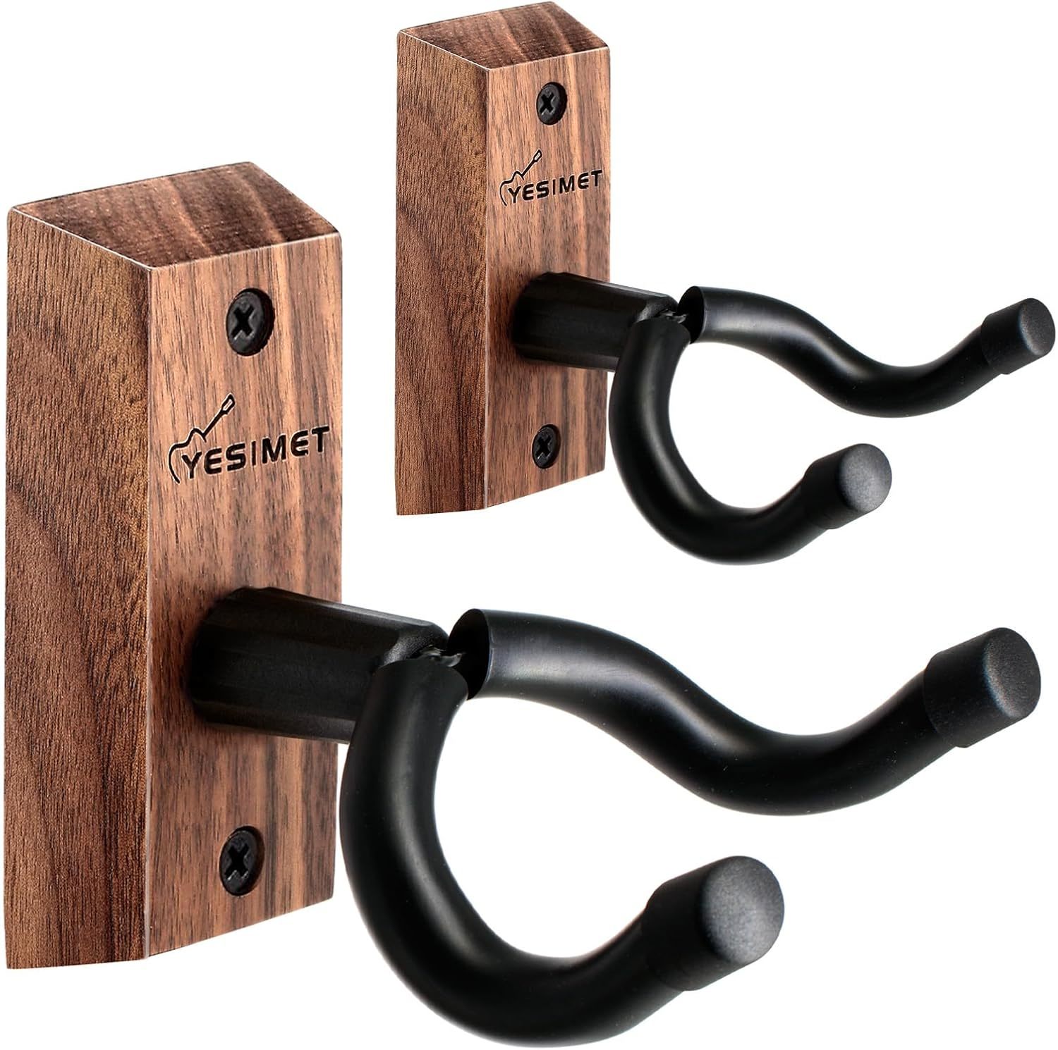 Guitar Hanger Wall Mount-2 Pack Black Walnut Guitar Wall Mount, Guitar, ... - $41.94