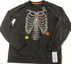 Cat &amp; Jack Boy&#39;s Glow-in-the-Dark Skeleton Long Sleeve T-Shirt NWT Size:... - £9.43 GBP
