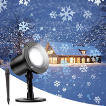 Christmas Snowflake Projector Lights Outdoor, Weatherproof Led Snowfall ... - £35.54 GBP