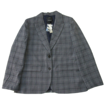 NWT J.Crew Sommerset Blazer in Heather Grey Plaid Italian Wool Jacket 6 - £115.63 GBP