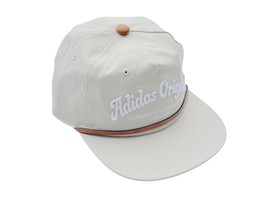 Adidas Originals Beige Brown Faux Suede Rope Adjustable Flat Brim Hat Ba... - $374.24 MXN
