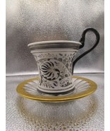 KPM scepter antique cup with Heisey pressed glass dish - €105,55 EUR