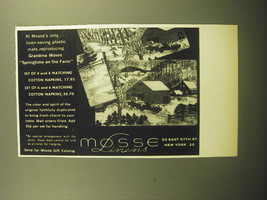 1958 Mosse Linens Ad - At Mosse&#39;s only.. Linen-saving plastic mats - £14.61 GBP