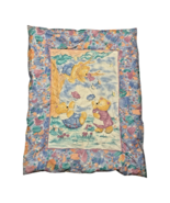 Vtg Baby Crib Quilt Blanket Comforter Fisher Price Bears &amp; Butterflies B... - $35.28