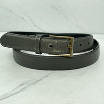 John Henry Gray Vintage Full Grain Cowhide Leather Belt Size 38 Mens - $16.82