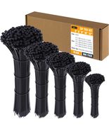 ALBO Zip Ties Black &amp; White 800pc 4–12&quot; Reusable &amp; Standard UV Nylon Cab... - $431.54 MXN+
