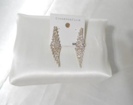 Charter Club Gold-Tone Pave Crystal Dangle Drop Earrings Y590 $36 - $9.64