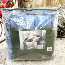 Ralph Lauren Biarritz Blue Floral Stripe Twin Comforter Bedspread 66x86 Flowers - £70.81 GBP