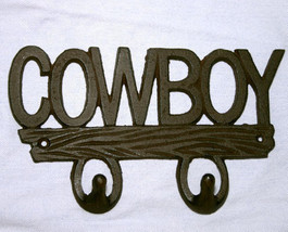 Country Western Iron Cowboy Hook Plaque - £10.11 GBP
