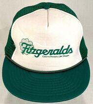 FITZGERALDS Casino Hotel Trucker Hat-Green White-Mesh-Snapback-Rope Bill... - $11.24