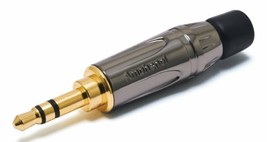 Amphenol - KS3PC-AU - 3.5mm Stereo Mini Plug - Black/Gold - $9.85