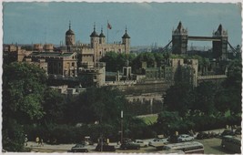 Tower of London And Tower Bridge, London, England Postcard Postmarked 1963 Vtg - £9.88 GBP
