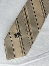 Vintage Via Re Tie Beige &amp; Brown Striped - $186.21 MXN