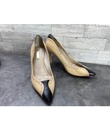 Louise et Cie Heel Women 6.5M Harper Chowder Shoes Beige Black Leather P... - €23,63 EUR