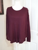 Women’s Crew-Neck Long Sleeve Top, KNOX ROSE (Size S / 4-6) &quot;DARK PURPLE... - $26.01