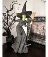 Broomstick Green Witch Broom Figurine Wicked Witch Statue Figure Prop De... - $94.58 CAD