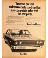 American Motors Rebel Compacts Intermediate Sized-1969 Vintage Print Ad - $182.85 MXN