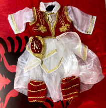 New Albanian Traditional Popular Folk Costume Suit GIRLS-1-2 YEARS-HANDMADE-R - £63.50 GBP