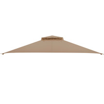 10&#39; X 12&#39; Patio Gazebo Replacement Top Cover 2-Tier Canopy Cpai-84 Outdoor Brown - £152.00 GBP