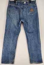 Bulwark FR Jeans Mens 38 X 32 Blue Denim Distressed Grunge Work Wear Pants - $64.34