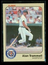 Vintage 1983 Fleer Baseball Trading Card #344 Alan Trammell Detroit Tigers - £7.53 GBP