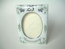 Vintage Lefton 25th Anniversary Photo Picture Frame # 1192 NOS 70s early 80s - £7.46 GBP