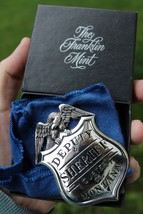 1987 Franklin Mint Sterling Silver Deputy Sheriff Custer Co Montana Badge - £29.08 GBP