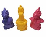 Tupperware Tupper Toys Lot Dragons Dinosaurs Yellow Purple Pink 1992 Vtg - £15.82 GBP