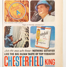 1959 Chesterfield King Cigarettes Advertisement Tobacco Men Of America D... - $19.99