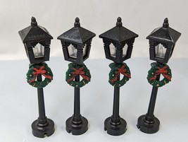 Plastic Christmas Village Lights 4 Inch Lot of 4 Unmarked Untested - £13.71 GBP