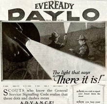 1917 Eveready Daylo Flashlight Advertisement Boy Scouts Antique Ephemera LGADYC4 - £15.79 GBP