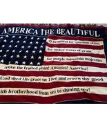 Danbury Mint American Flag Throw With America The Beautiful Lyrics 64” X... - $40.00