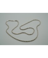 Vintage Sterling Silver 30&quot; x 4mm 35.9g Rope Chain Necklace - $2,258.01 MXN