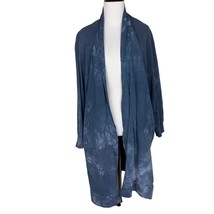 Oak Women&#39;s Tie-Dye Open Front Cardigan Navy Blue Size XL - $611.82 MXN